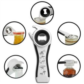 5 in 1 Multi function Stainless Steel plastic Can jar bottle open can Opener Ring Bottle Opener