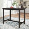 TOPMAX Rustic Wooden Counter Height Dining Table for Small Places; Espresso