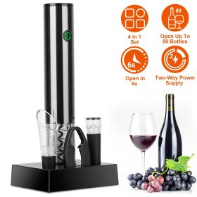 4 in 1 Electric Wine Opener Set Automatic Corkscrew Cordless Rechargeable Wine Opener