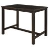 TOPMAX Rustic Wooden Counter Height Dining Table for Small Places; Espresso