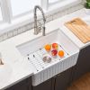 33&quot; L X 20&quot; W Farmhouse Kitchen Sink with Grid and Strainer