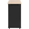 Kitchen Island Cart with Two Storage Cabinets and Four Locking Wheels; Wine Rack; Two Drawers; Spice Rack; Towel Rack