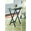 Black 5-Piece Folding TV Tray Table Set, 19 x 15 x 26 Inch