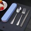 3pcs Portable Cutlery Set With Storage Box