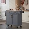 99.5*40*85.5cm Two Doors One Drawer MDF Rubber Wood Gray Spray Paint Dining Car