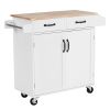 99.5*40*85.5cmTwo Doors One Drawer MDF Rubber Wood White Spray Paint Dining Car