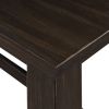 TOPMAX Rustic Wooden Counter Height Dining Table for Small Places; Espresso