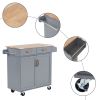 99.5*40*85.5cm Two Doors One Drawer MDF Rubber Wood Gray Spray Paint Dining Car