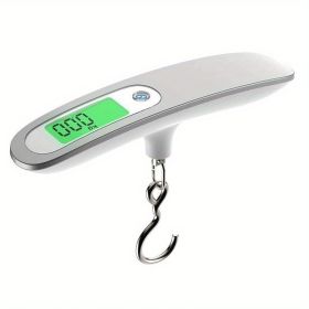 GOXAWEE 110lb/50kg Digital Handheld Luggage Hanging Baggage Scale With Backlight LCD Display (Items: With Hook-Silvery)