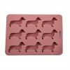 1pc 9 Freezers Silicone Ice Mold Card Love Cartoon Dog Shape Chocolate Biscuit Baking Mold