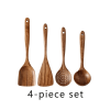 4pcs/7pcs Teak Natural Wooden Cutlery Spoon Cooking Spatula Spoon Kitchen Tool Sett