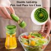 BBQ Tool Oil Bottle With Silicone Brush Oil Spray Baking Barbecue Grill Oil Dispenser Cookware Baking Kitchen Accessories