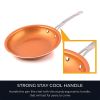 Frying Pan Nonstick 20 24 28cm Frying Pan with Ceramic Titanium Coating Round Copper Egg Pan Kitchen Cookware