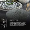 Dinnerware Black & White Dot Stoneware, 12 Piece Set